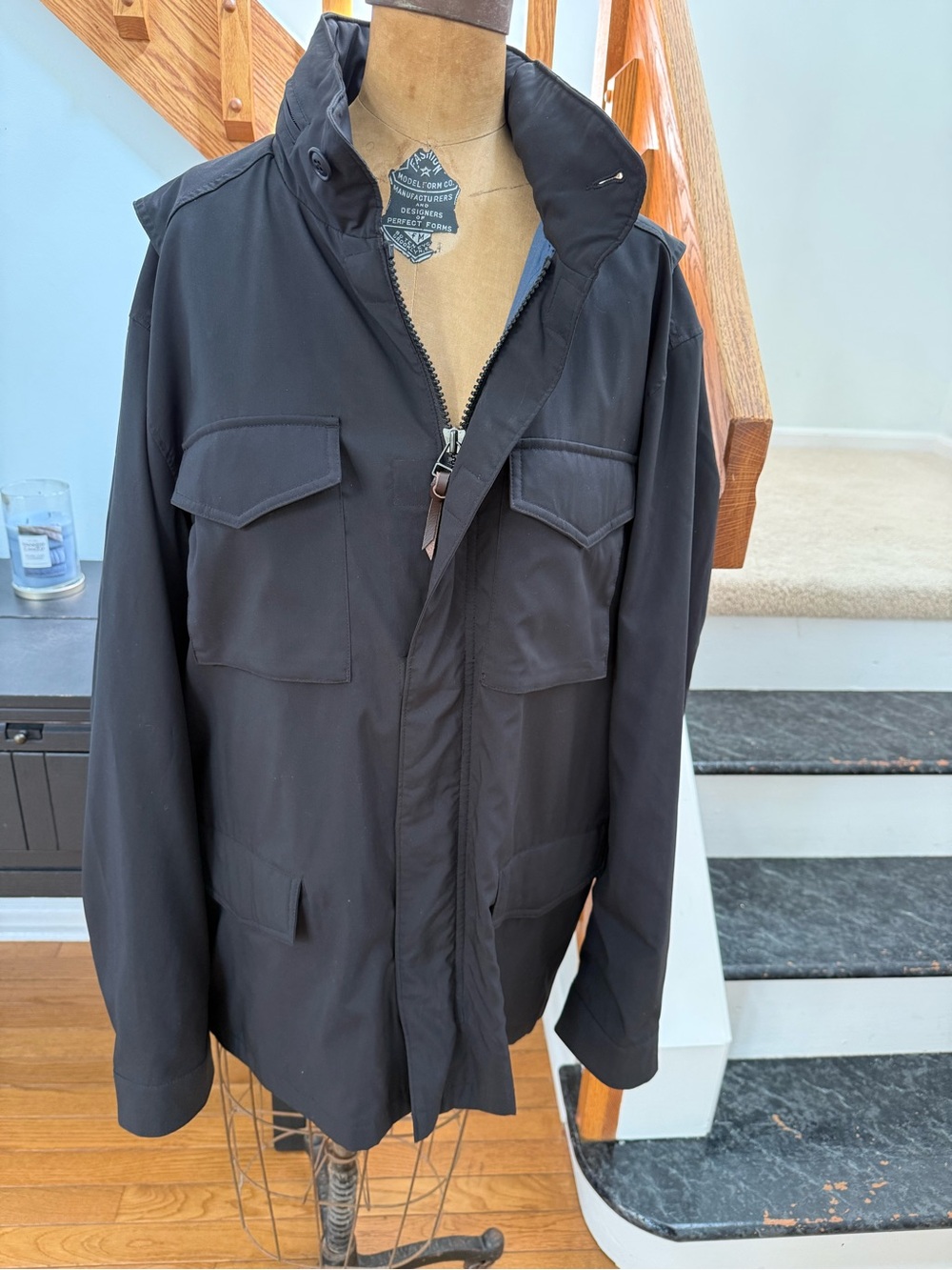 Orvis Men's Black Military Field Jacket